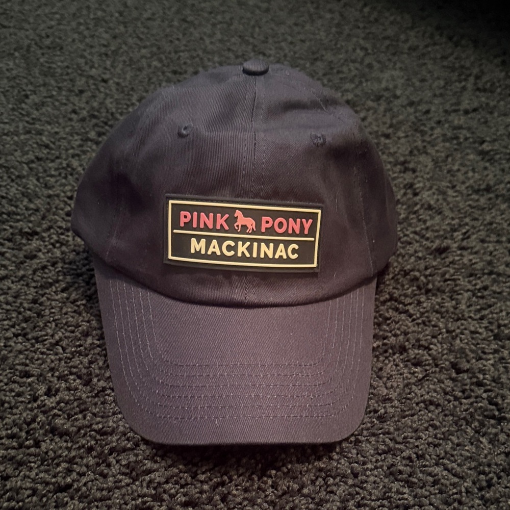 NWOT Pink Pony Mackinac Navy Cap